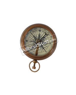 Nautical Maritime Stanley London Antique brass pocket Compass