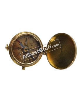 Vintage Maritime Antique Style Flat Nautical Camping Compass