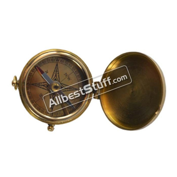 Vintage Maritime Antique Style Flat Nautical Camping Compass