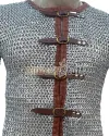 Full Flat Riveted Aluminum Front Open Chain Mail Shirt Chest 40 image 2