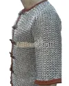 Full Flat Riveted Aluminum Front Open Chain Mail Shirt Chest 40 image 3