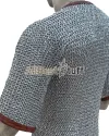 Full Flat Riveted Aluminum Front Open Chain Mail Shirt Chest 40 image 4