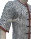 Full Flat Riveted Aluminum Front Open Chain Mail Shirt Chest 40 image 5