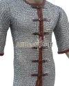 Full Flat Riveted Aluminum Front Open Chain Mail Shirt Chest 40 image 6