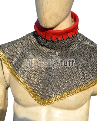 6 in 1 Ring Medieval High Neck Chainmail Collar
