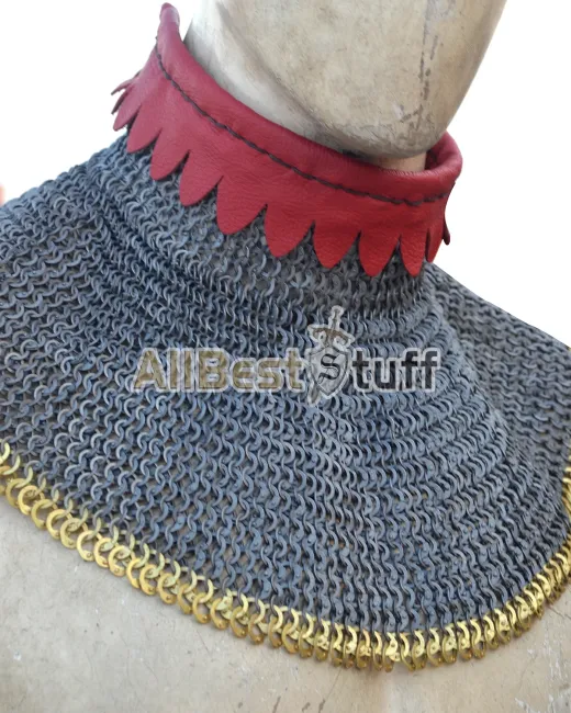 6 mm Flat Riveted Solid Rings Chain Maille Gorget