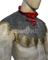 8 MM Full Flat Dome Riveted Maille Collar Steel image 4