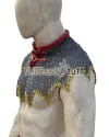 8 MM Full Flat Dome Riveted Maille Collar Steel image 1