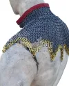 8 MM Full Flat Dome Riveted Maille Collar Steel image 2