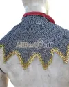 8 MM Full Flat Dome Riveted Maille Collar Steel image 3