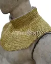 Brass Chainmail Collar 6 mm flat riveted with solid rings image 2