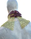 Solid Brass 9 MM Flat Dome Pin Riveted High Neck Chainmail Collar image 1