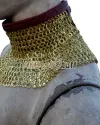 Solid Brass 9 MM Flat Dome Pin Riveted High Neck Chainmail Collar image 2