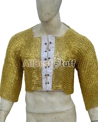 Brass Riveted Chainmail Voider Flat Ring