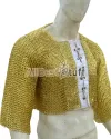 Brass Riveted Chainmail Voider Flat Ring image 1