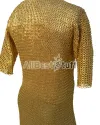 Flat Riveted Brass Chain Mail Original Brass for Chest 36 image 2