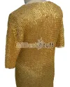 Flat Riveted Brass Chain Mail Original Brass for Chest 36 image 3