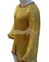 Solid Brass Chainmail Hauberk Chest 44 Long Length image 2