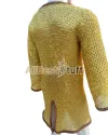 Solid Brass Chainmail Hauberk Chest 44 Long Length image 3