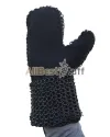 Chainmail Mittens pair of Padded Linen Stitched image 2