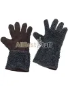 Flat Riveted Solid Ring Leather Chain Mail Gloves image 1