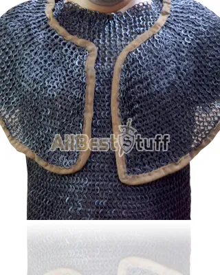 16 Gauge 8mm Round Riveted with Alternate Sold Ring Chain Mail Shirt Medium