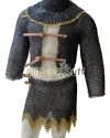 Medieval Riveted Chainmail Collar Voider Skirt set 9 mm image 1