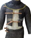 Medieval Riveted Chainmail Collar Voider Skirt set 9 mm image 2