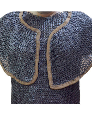 16 Gauge 8mm Round Riveted with Alternate Sold Ring Chain Mail Shirt Medium