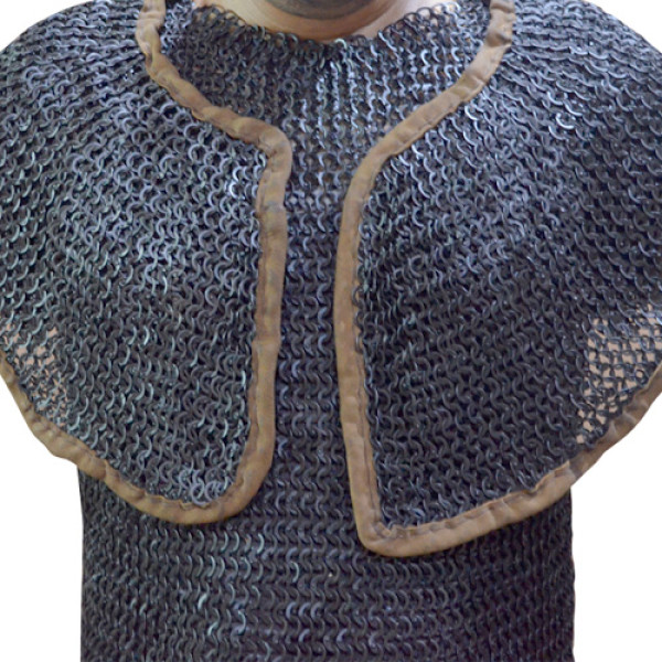 16 Gauge 8mm Round Riveted with Alternate Sold Ring Chain Mail Shirt Medium