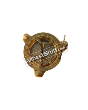 Antique Maritime West London Vintage Brass Nautical Sundial Compass