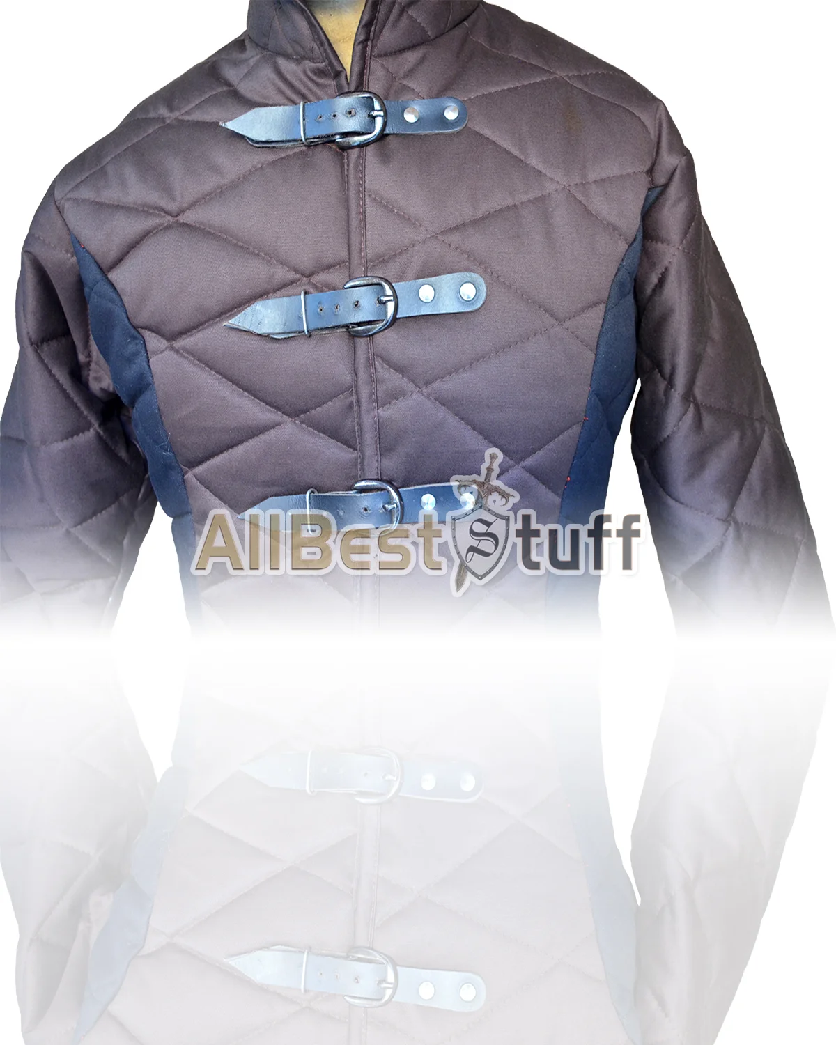 Medieval Gambeson 5 Buckle Long Padded Armor Multi Color