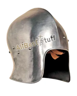 Medieval 15th Century Barbute Helmet Made of 14 Gauge Steel