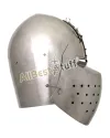 Medieval Bascinet Helmet 14th Century made from 14 Gauge Steel image 1