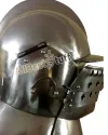 Medieval Burgonet with visor Helmet made of 16 Gauge Steel image 2