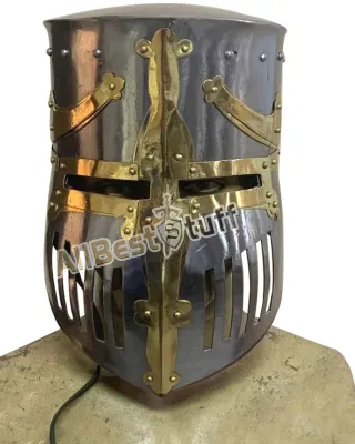 Medieval 13th Century Great Pot Helmet Made of 16 Gauge Steel