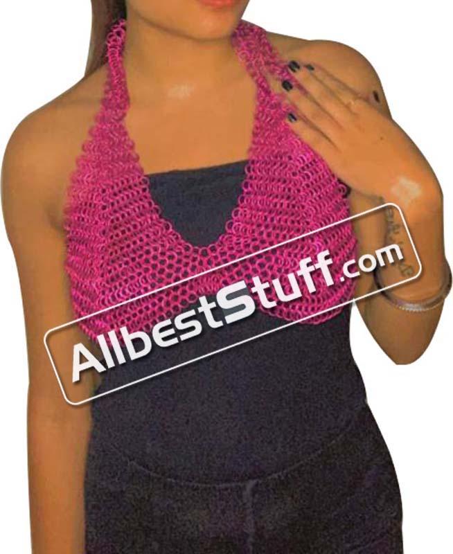 Light Weight Aluminum Chainmail Bra top Butted 8 mm