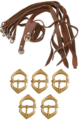 Leather Buckle & Fastener Set